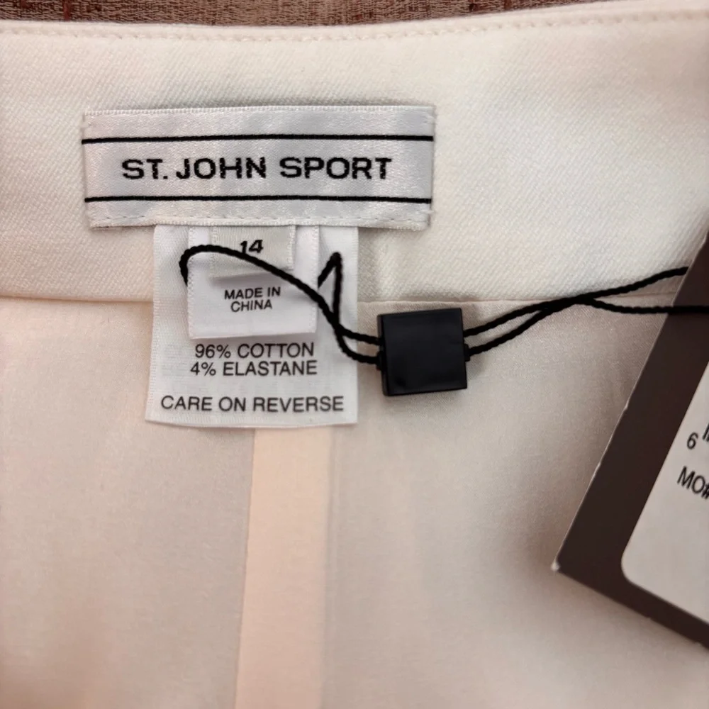 NWT St John Sport White Golf Skort - Sz 14